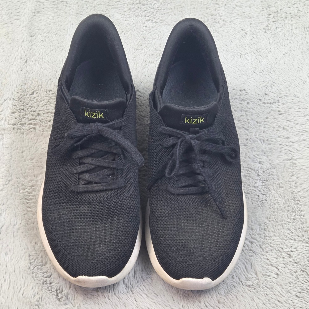 Kizik Lima Hands-Free Sneaker Men 11 Women 12.5 Knit Slip On Athletic Black Lime